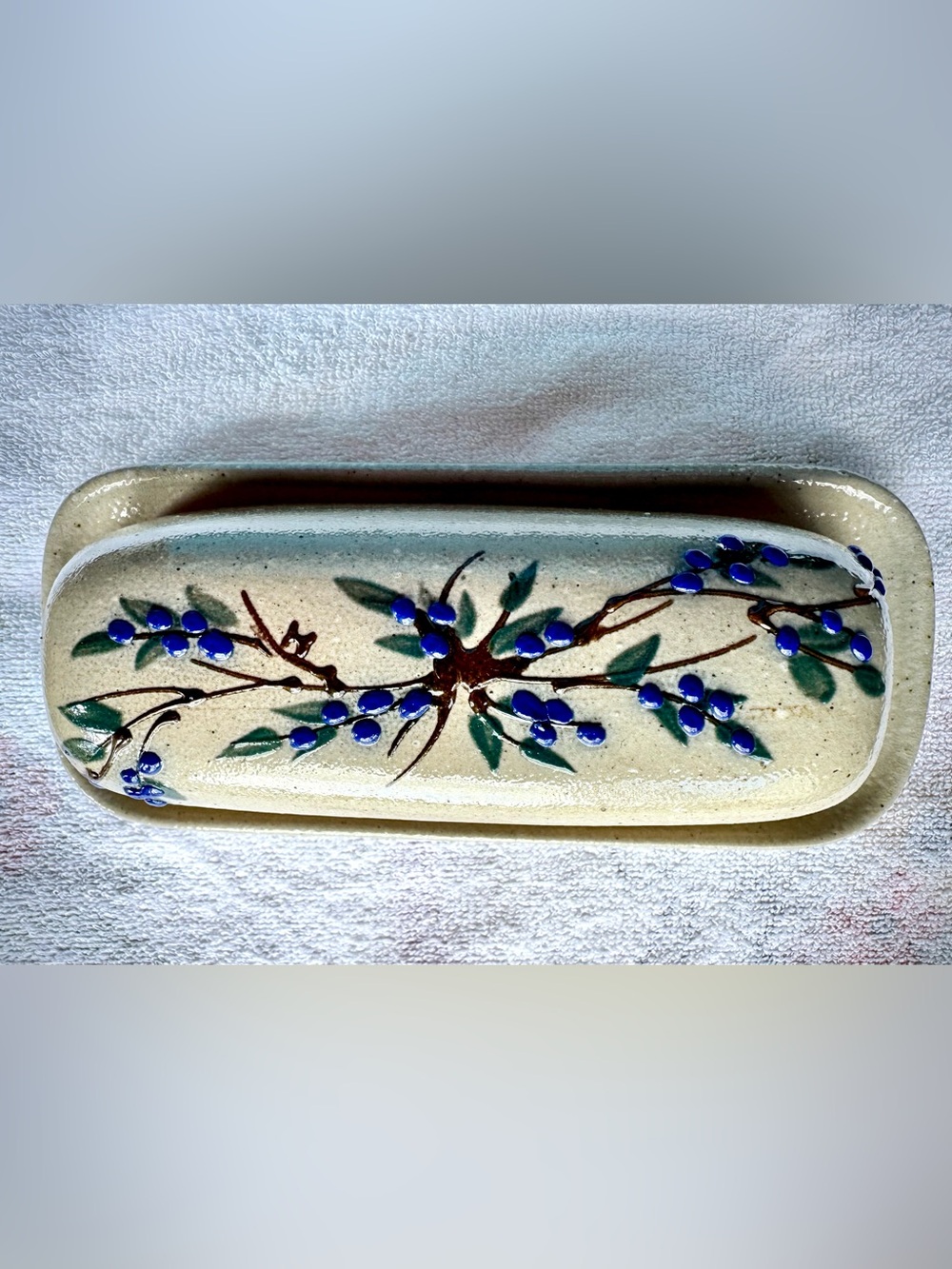 Salmon Falls Stoneware Pottery Elderberry Butter Dish ~ 2022